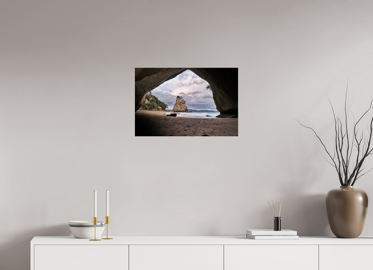 24 x 16″, Photo Print Under Acrylic Glass Cathedral Cove