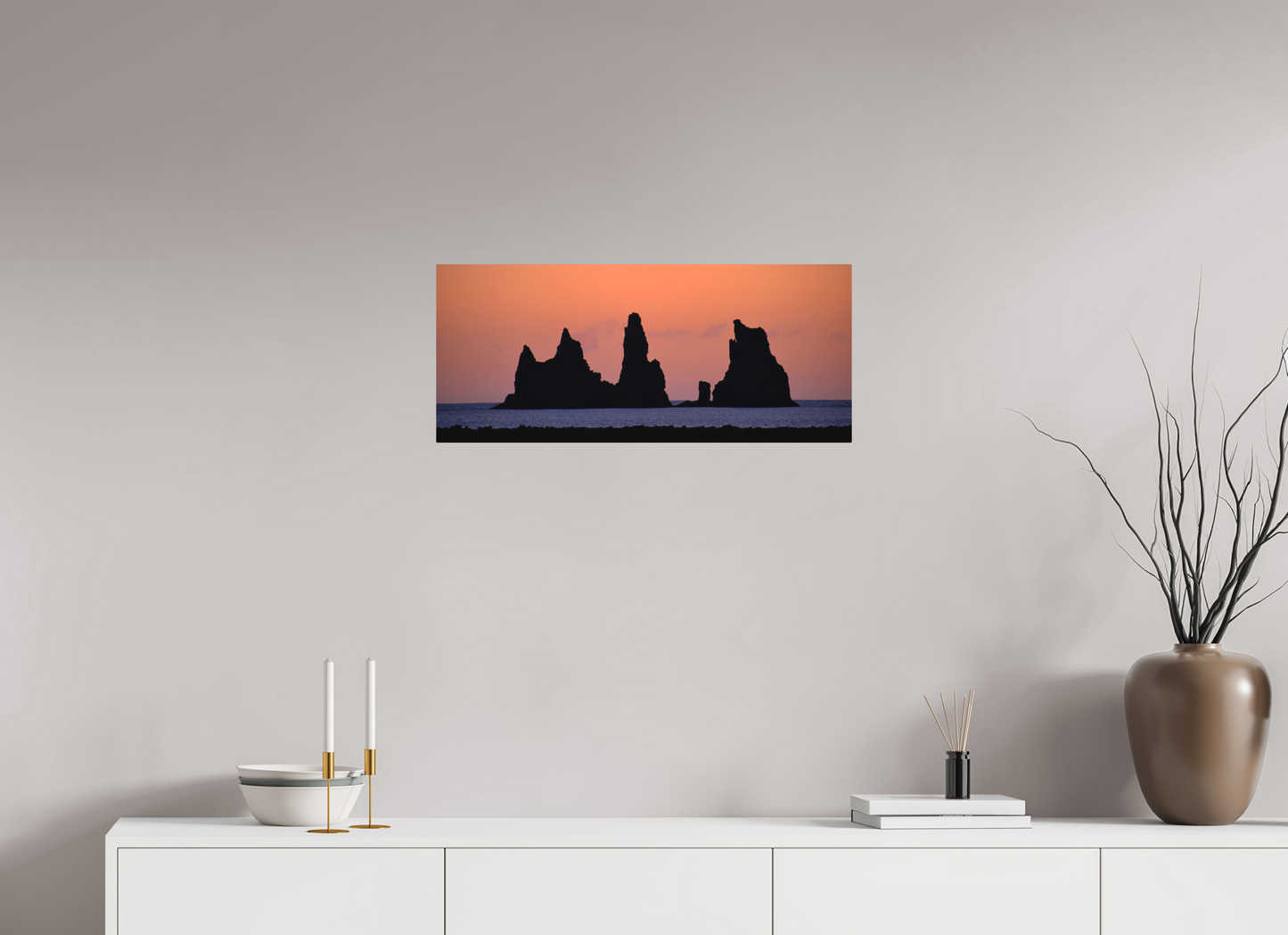 28 x 12″, Metal Print Reynisfjall