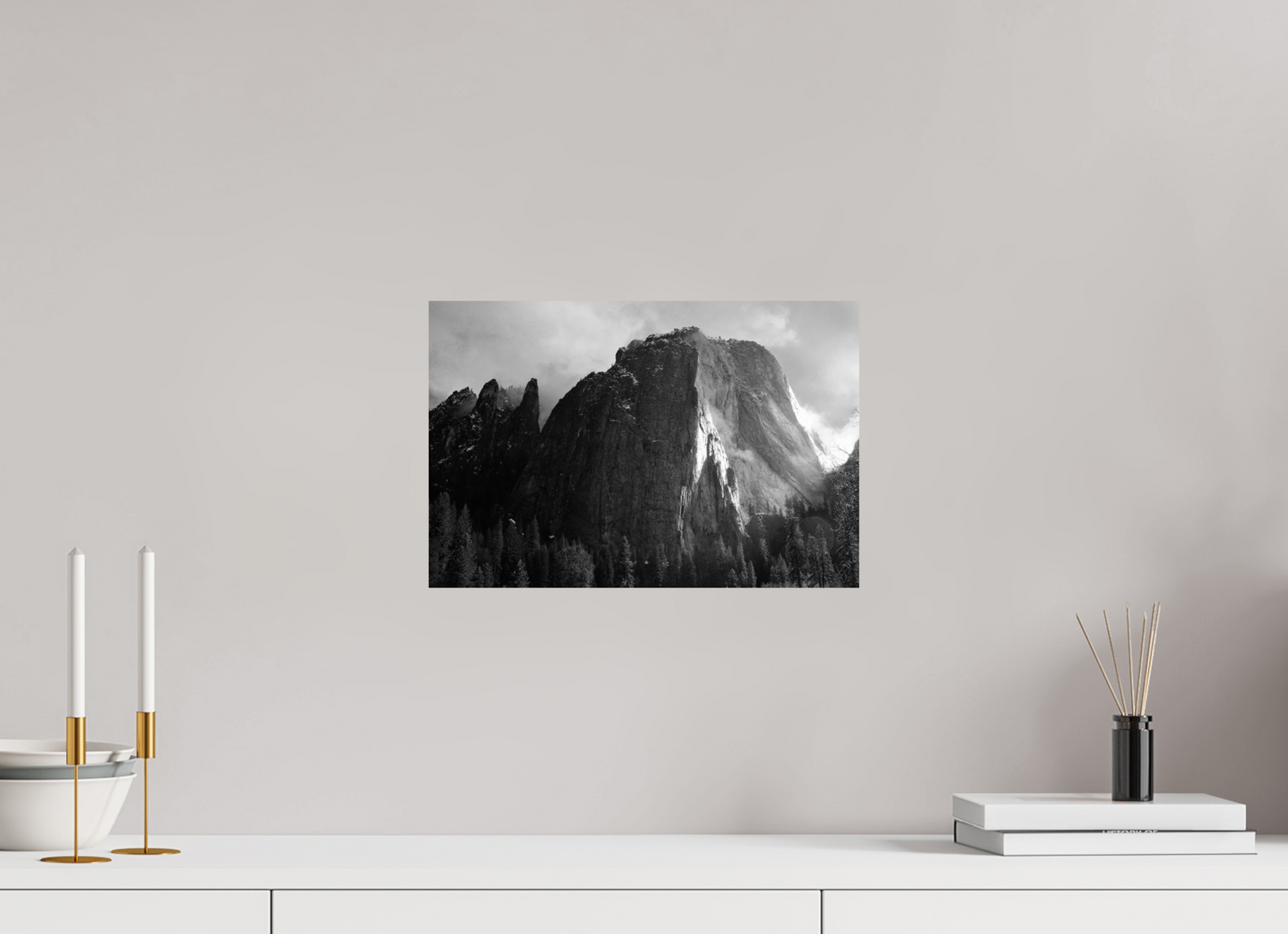 15 x 10″, Black and White Print Cathedral in Shadow