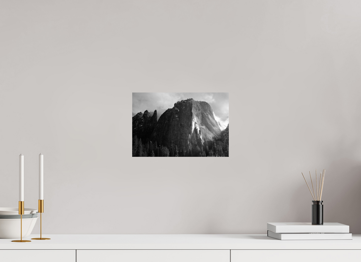 12 x 8″, Black and White Print Cathedral in Shadow