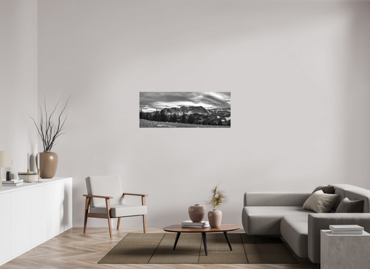 50.9 x 20″, Black & White Metal Print Medicine Bow