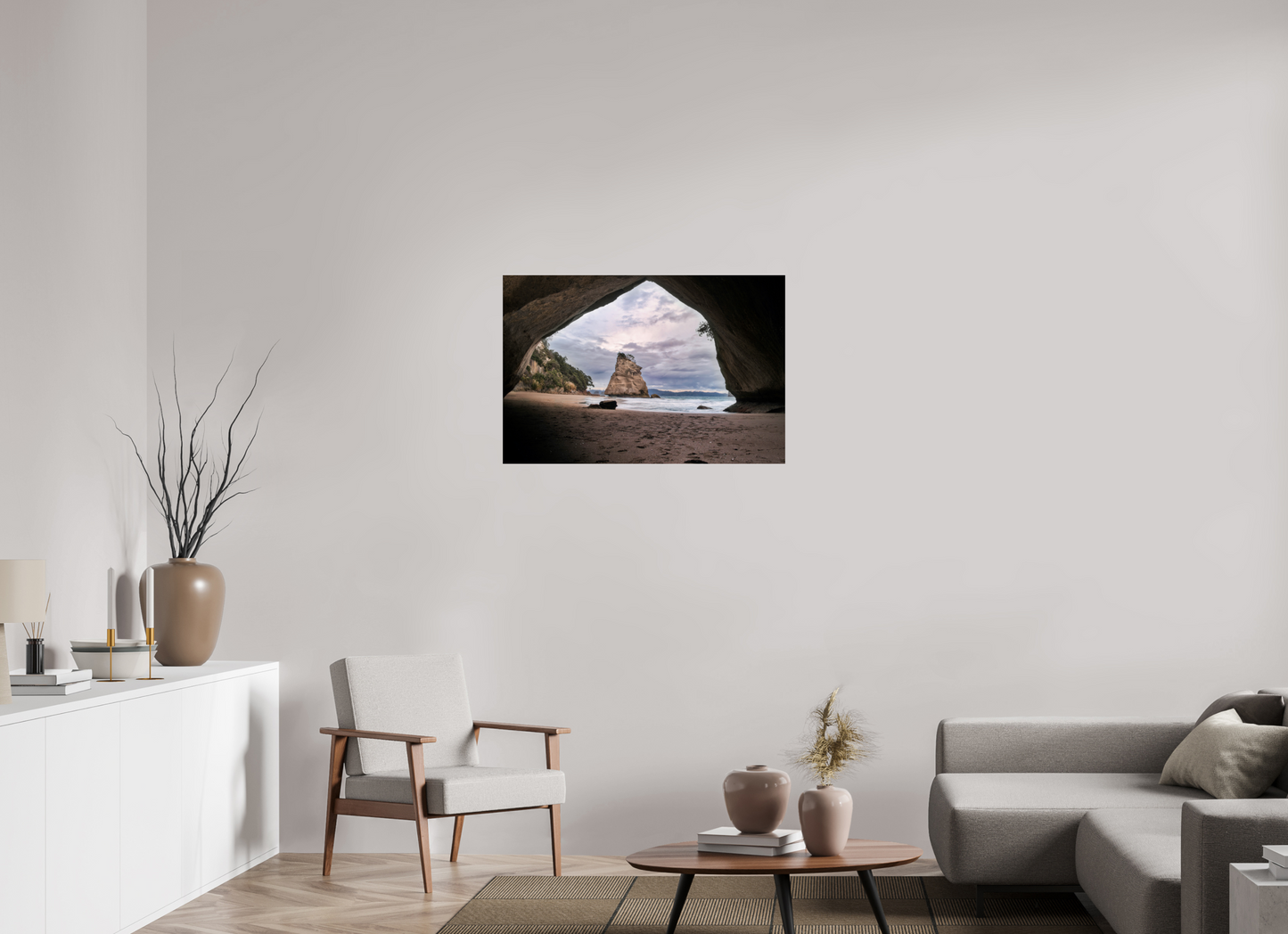 36 x 24″, Photo Print Under Acrylic Glass Cathedral Cove
