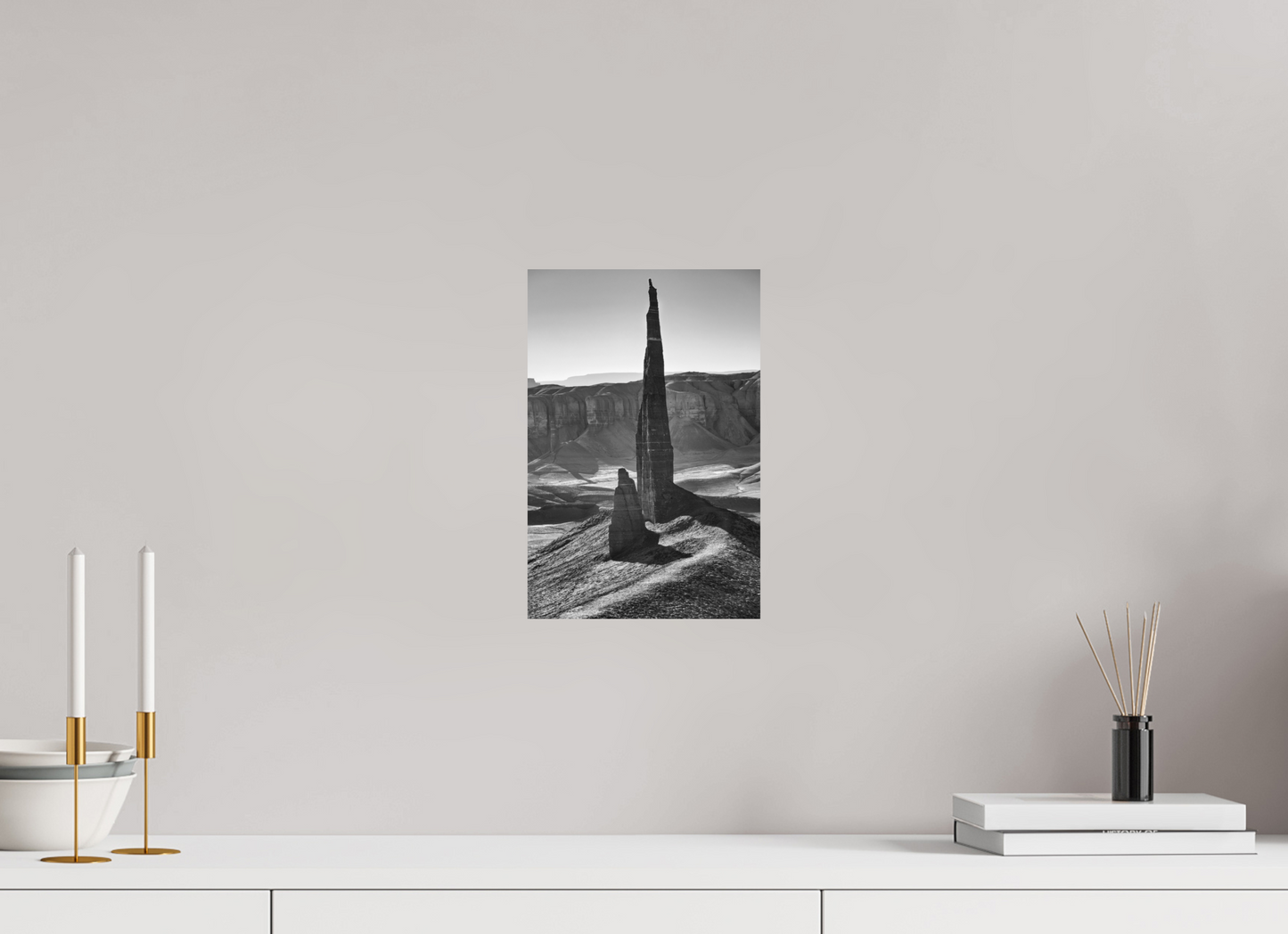 8 x 12″, Black & White Metalic Print The Dark Spire