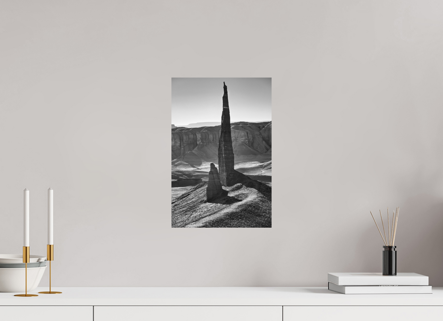 10 x 15″, Black & White Metalic Print The Dark Spire